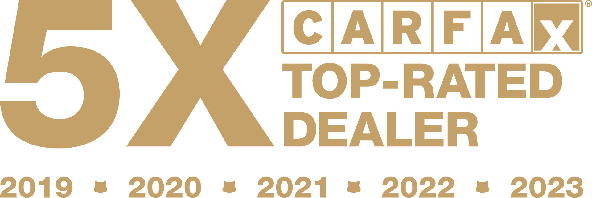 5X CarFax Top-Rated Dealer 2019, 2020, 2021, 2022, and 2023